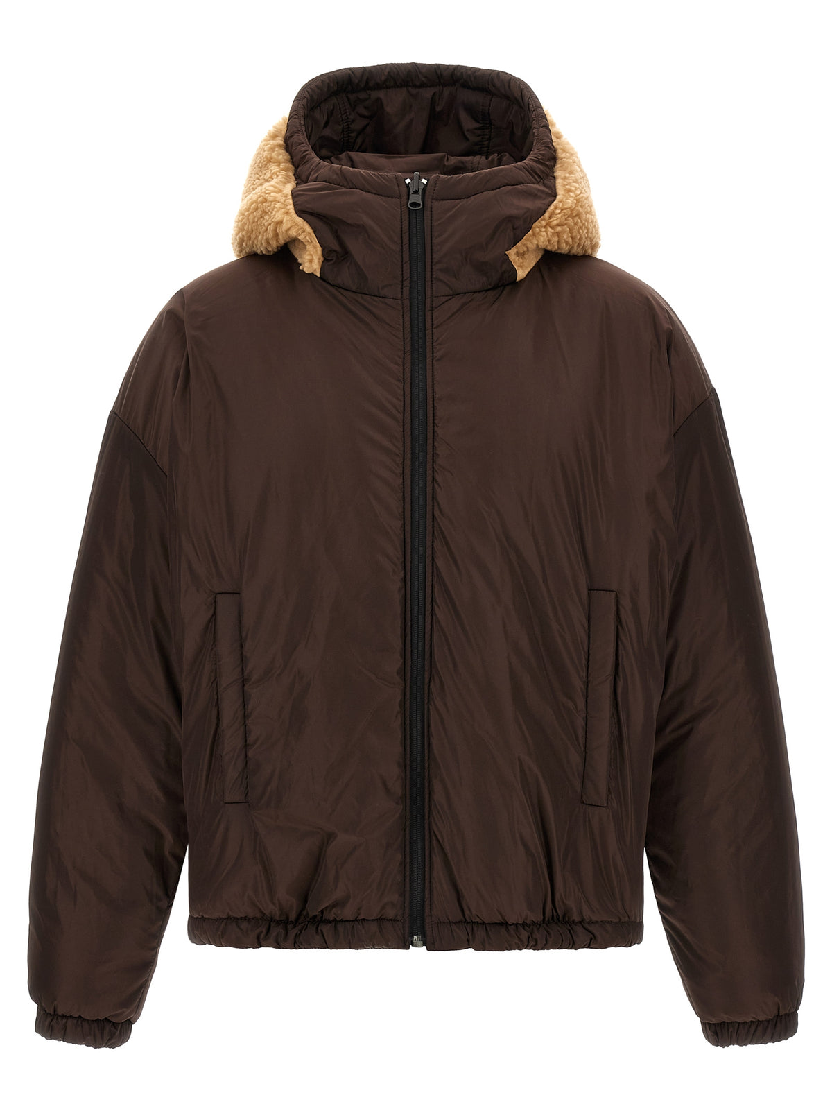 Brown Polyester Bomber