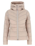 Beige Polyamide Full-Length Jacket