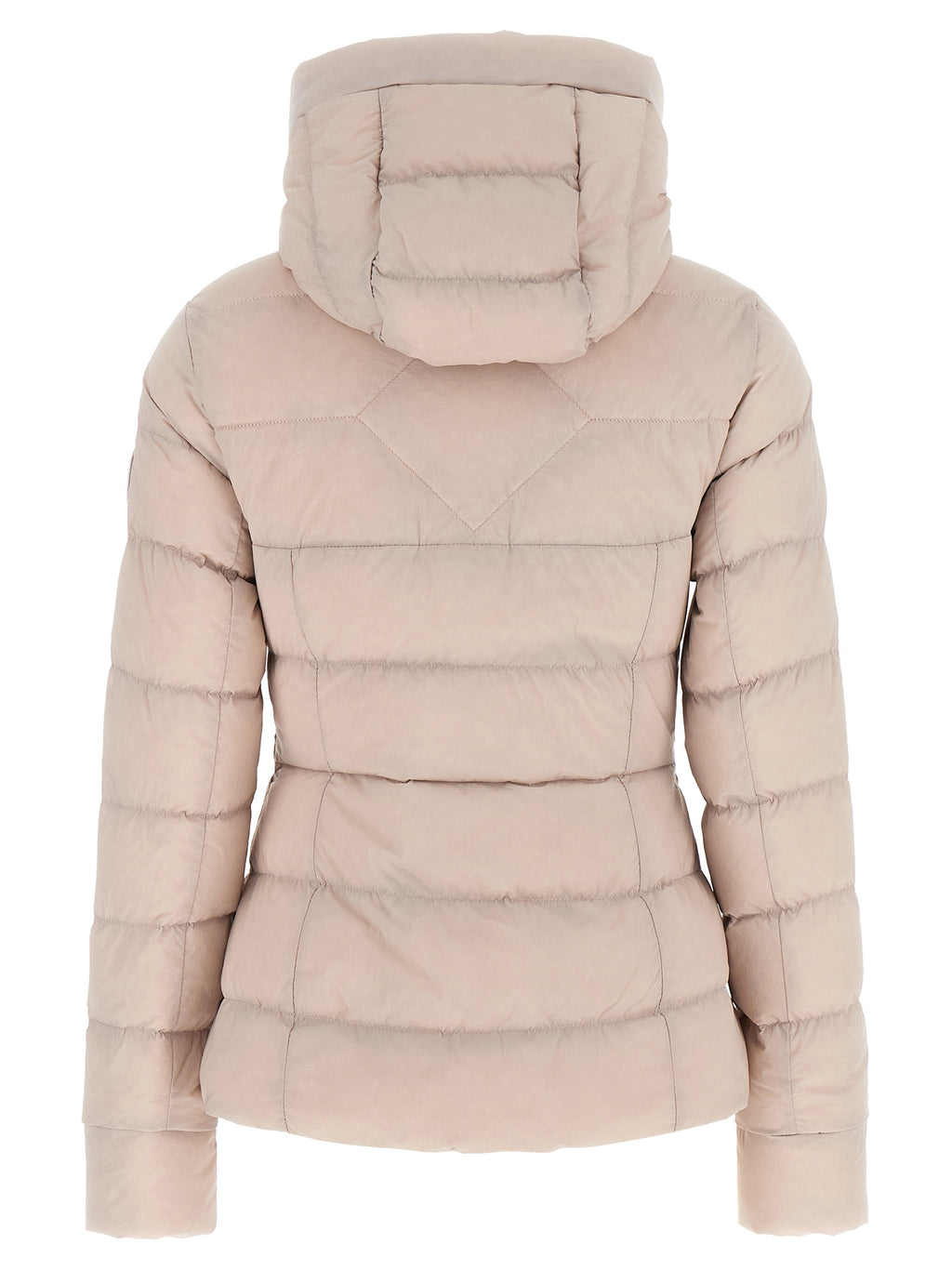 Beige Polyamide Full-Length Jacket
