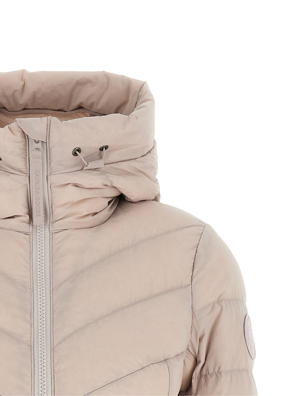 Beige Polyamide Full-Length Jacket