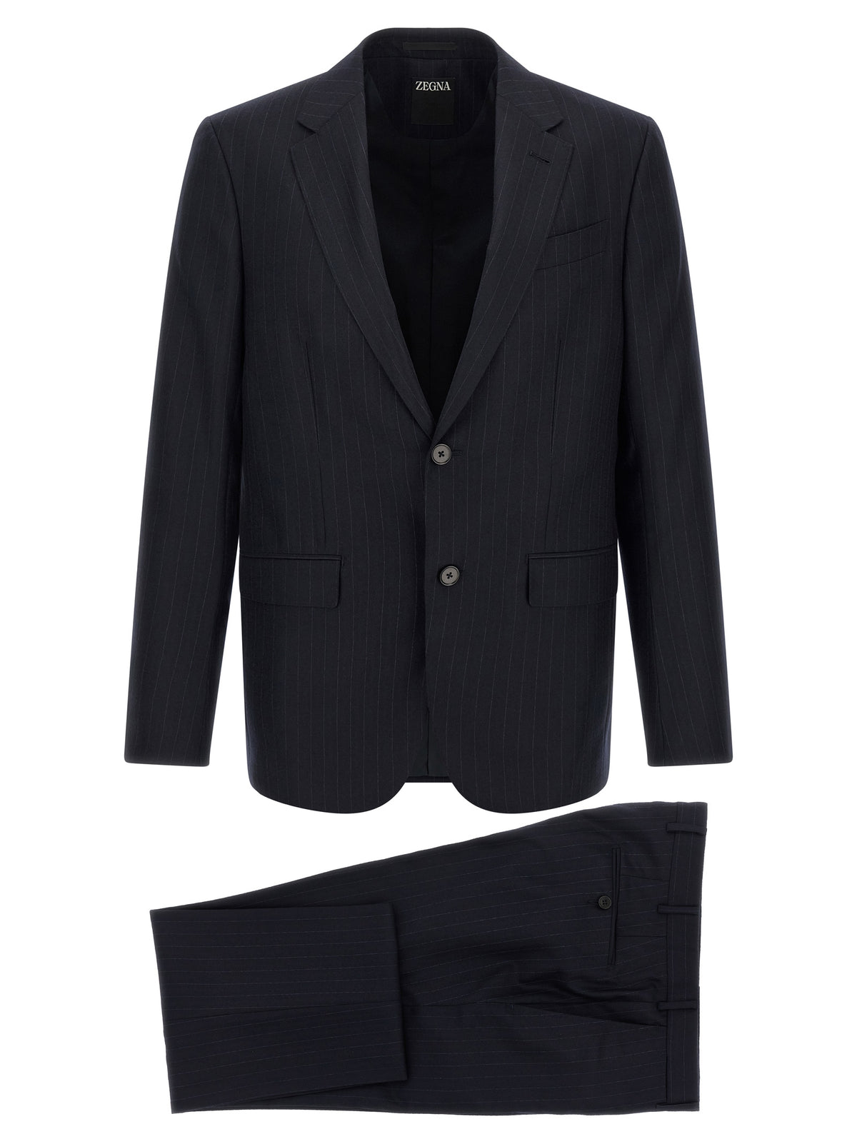Blue Wool Two-Piece Suit
