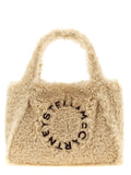 Beige Polyester Tote Bag