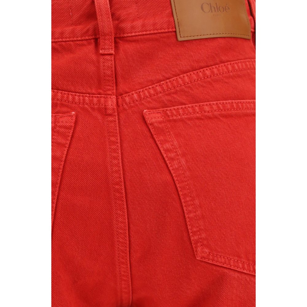 Red Cotton Pants