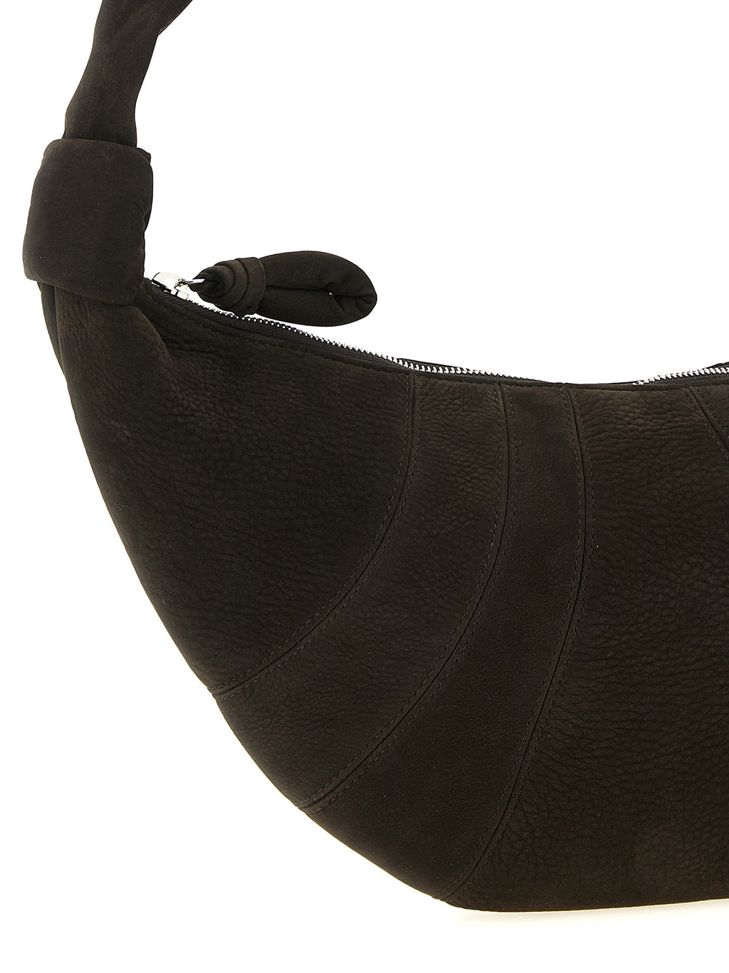 Brown Lamb Leather Shoulder Bag