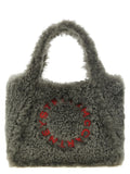Gray Polyester Tote Bag