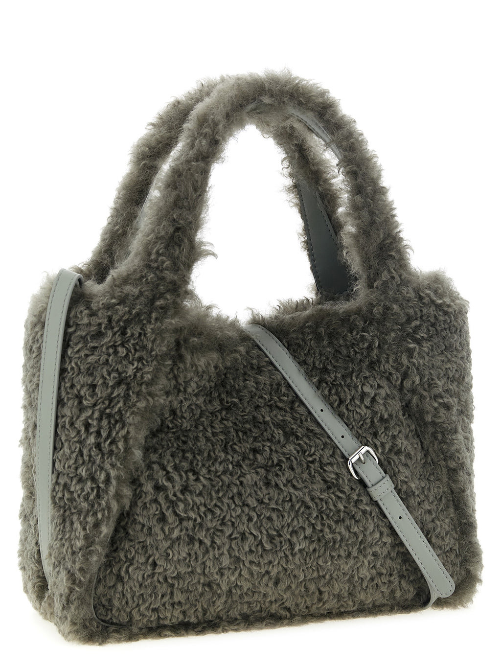 Gray Polyester Tote Bag