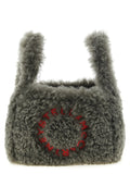 Gray Polyester Shoulder Bag