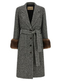 Bicolor Virgin Wool Coat