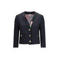 Blue Wool Oves Aries Biker Jacket