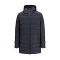 Gray Polyester Full-Length Jacket