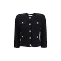 Black Viscose Full-Length Jacket