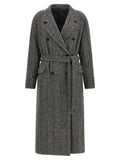 Gray Alpaca Leather Coat