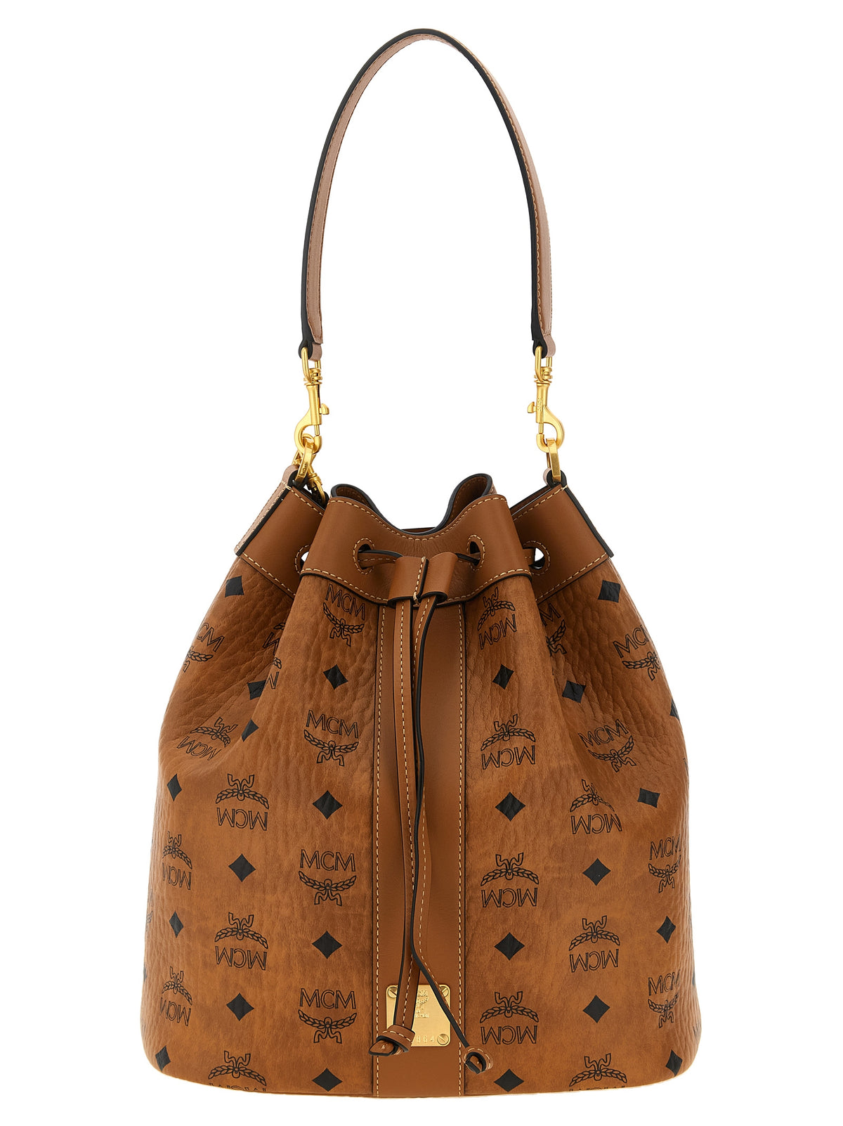 Brown Polyethylene Shoulder Bag