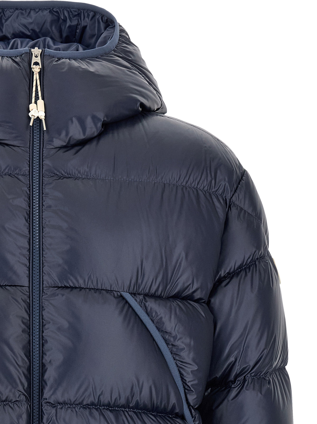 Blue Polyamide Full-Length Jacket