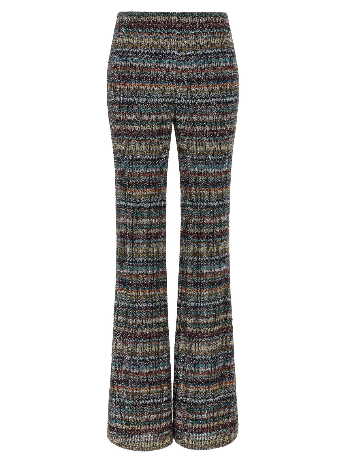 Multicolor Viscose Flared Pants
