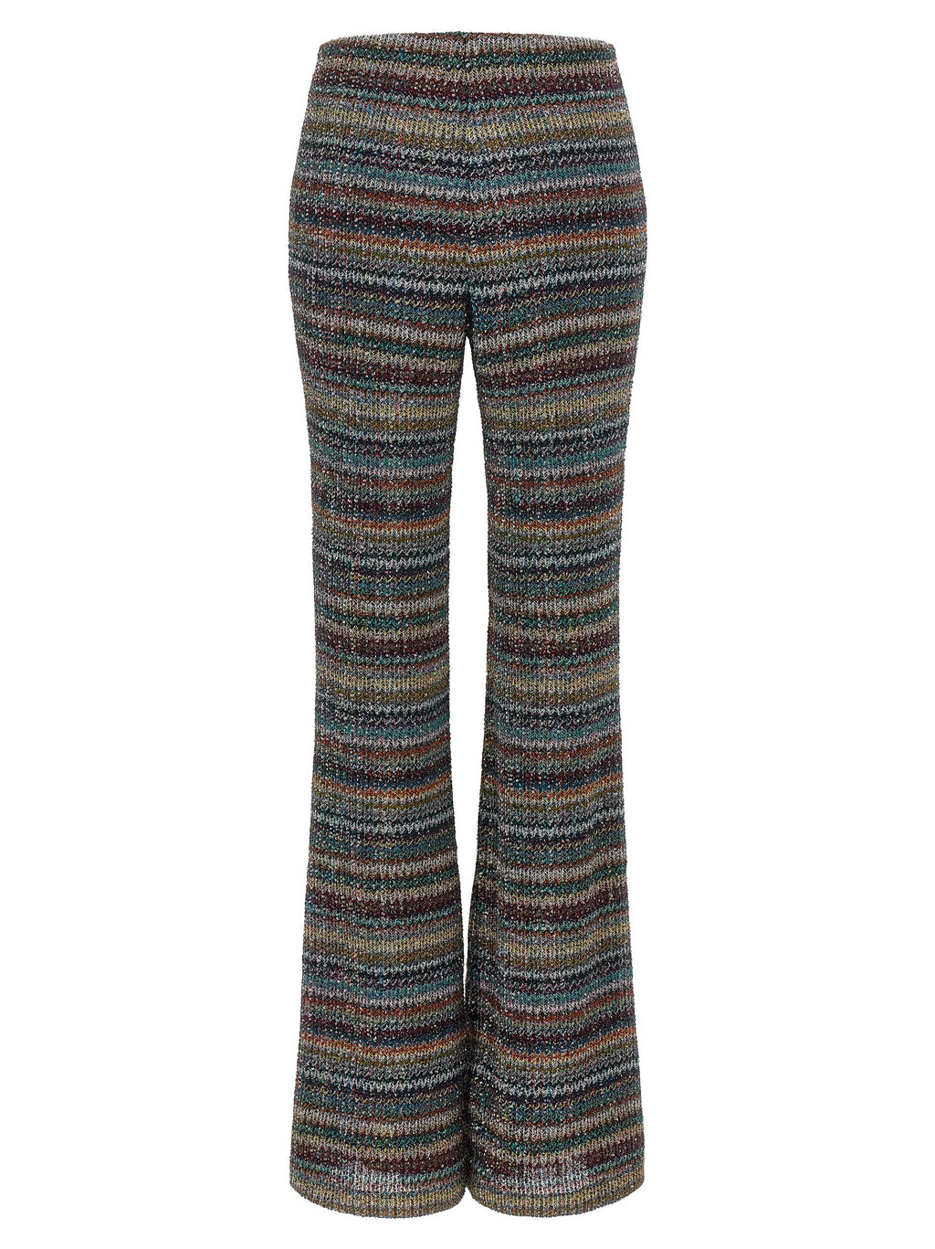 Multicolor Viscose Flared Pants