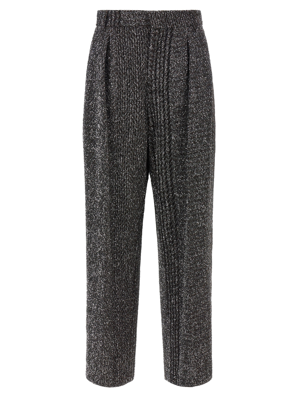 Black Polyamide Casual Pants