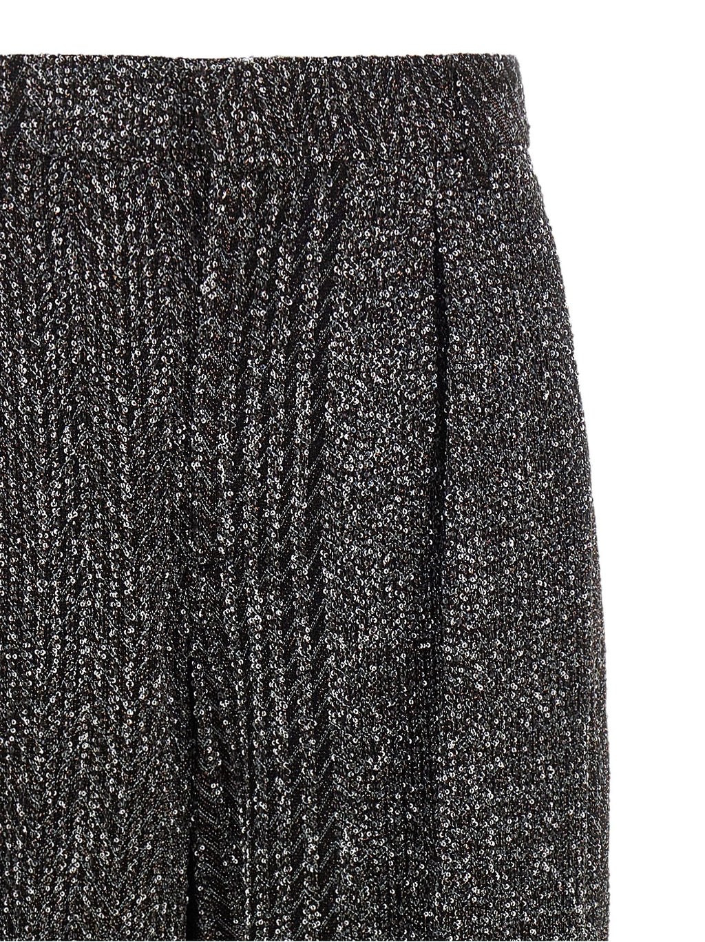 Black Polyamide Casual Pants