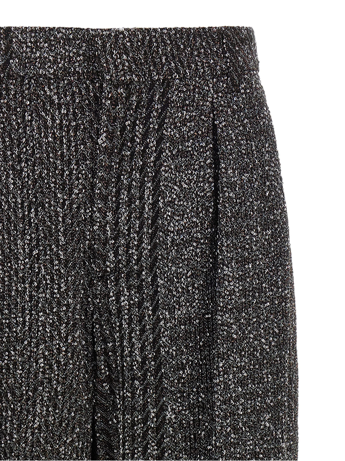 Black Polyamide Casual Pants
