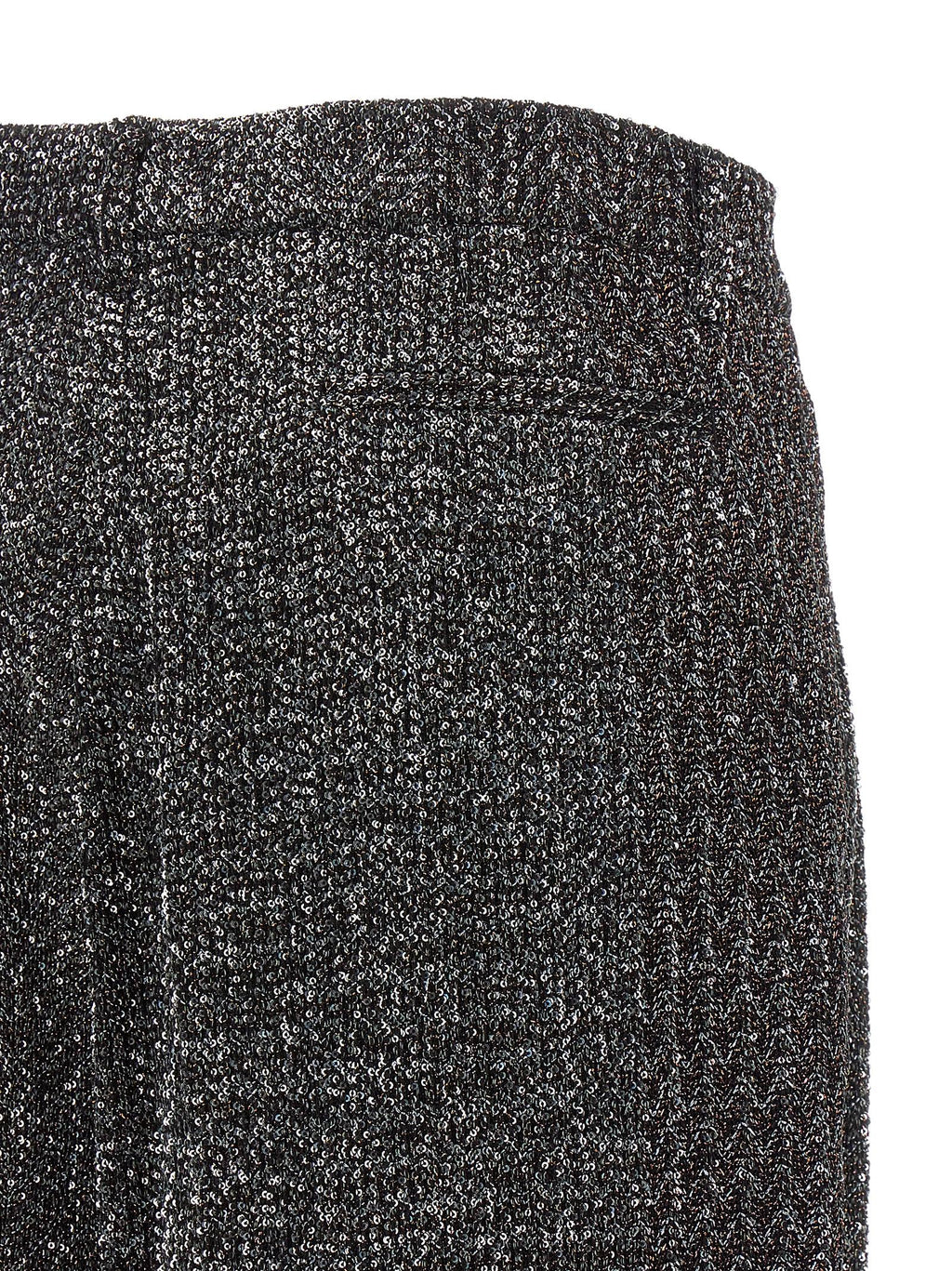 Black Polyamide Casual Pants