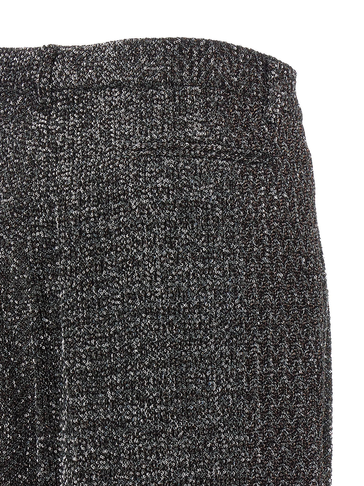 Black Polyamide Casual Pants