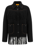 Black Wool Full-Length Jacket