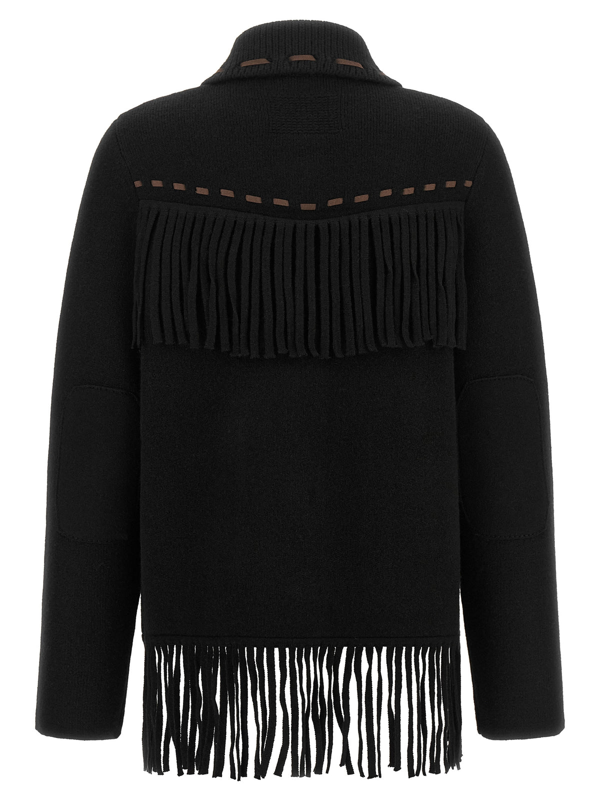Black Wool Full-Length Jacket
