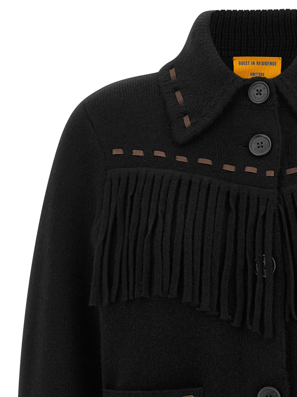 Black Wool Full-Length Jacket