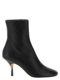 Black Lamb Leather Ankle Boots