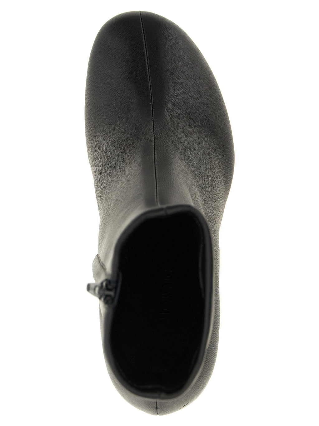 Black Lamb Leather Ankle Boots
