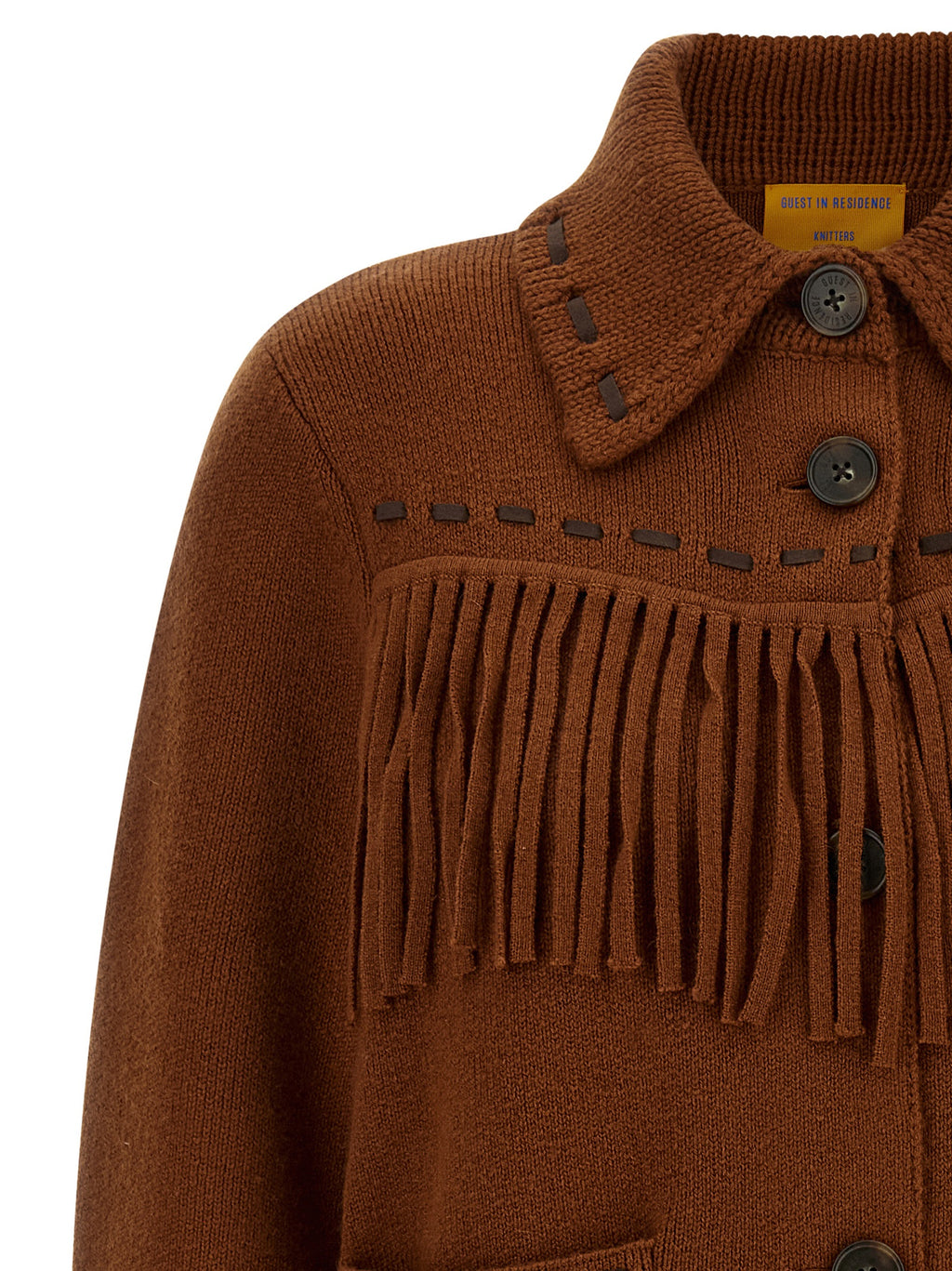 Brown Wool Full-Length Jacket