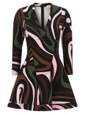 Multicolor Viscose Short Dress
