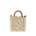 Beige Raffia Handbag