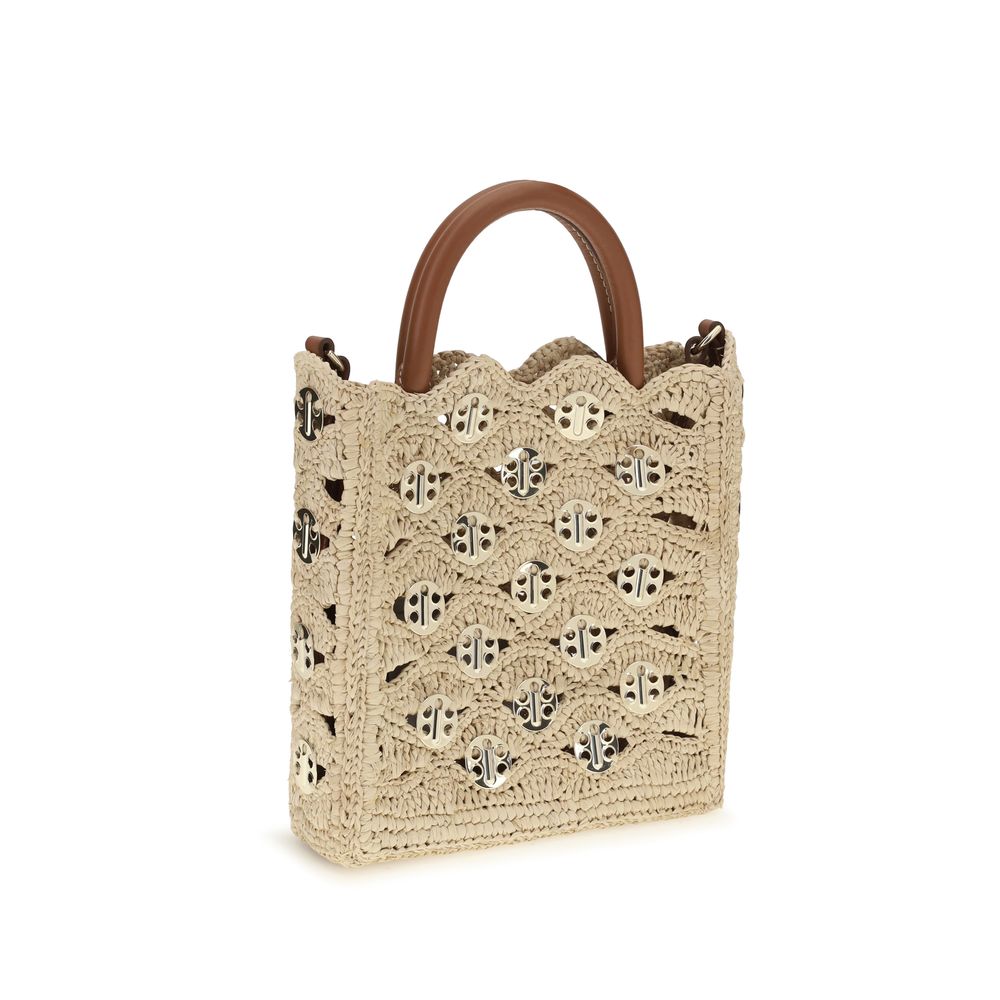 Beige Raffia Handbag