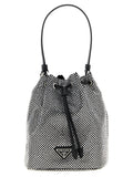 Gray Viscose Handbag