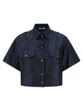 Blue Silk Blouse