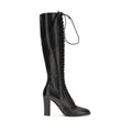 Black Calf Leather Bos Taurus Lace-Up Boots