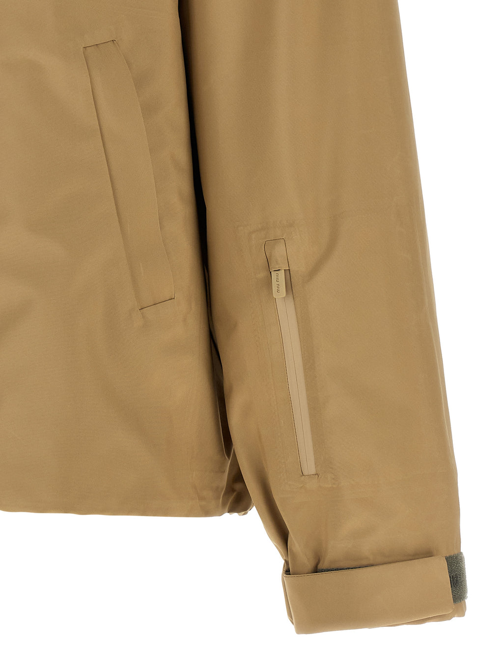 Beige Recycled Polyester Shell Jacket
