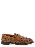 Brown Calfskin Slip-On Loafers