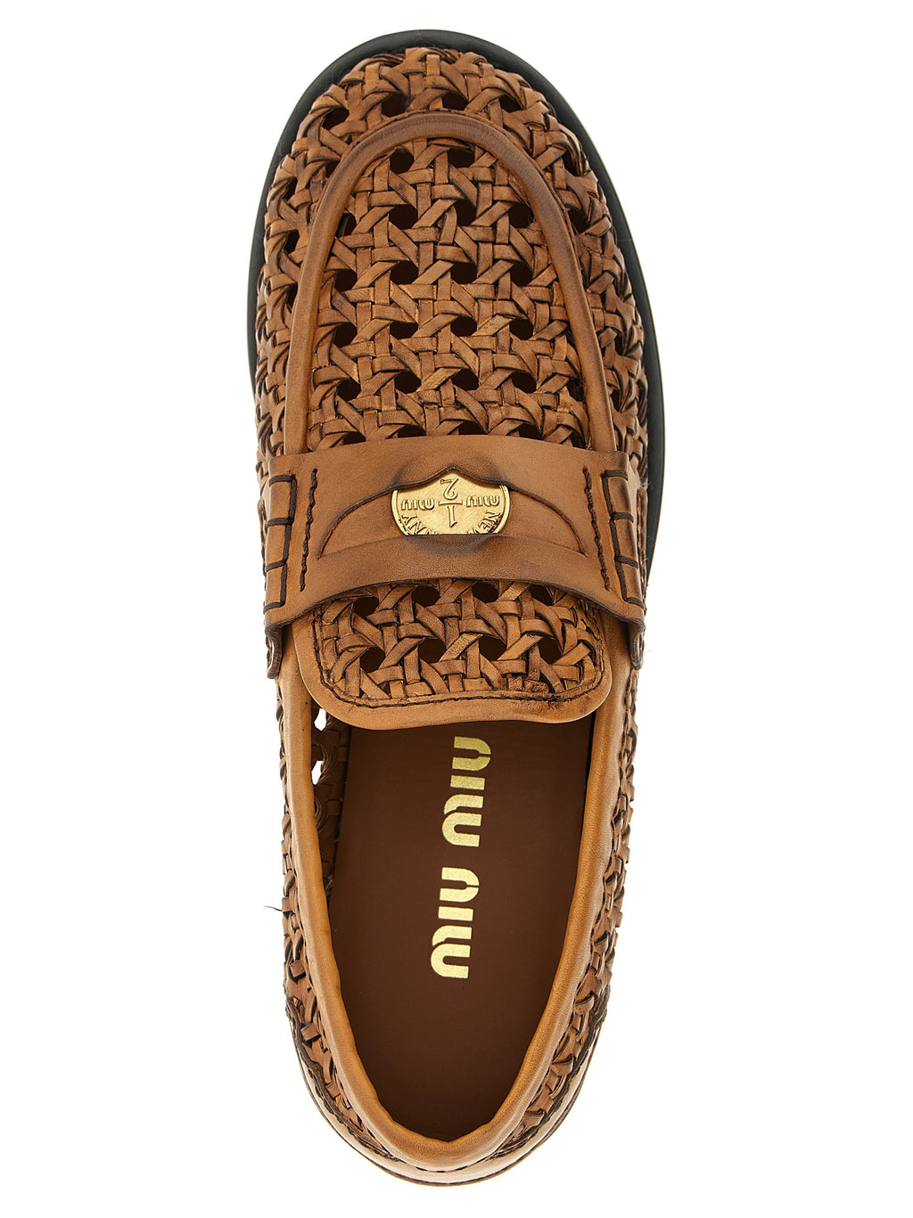 Brown Calfskin Slip-On Loafers