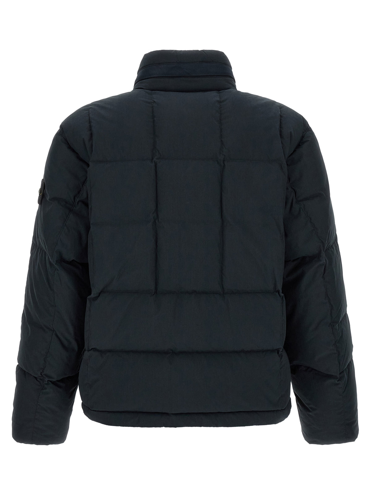 Blue Cotton Full-Length Jacket