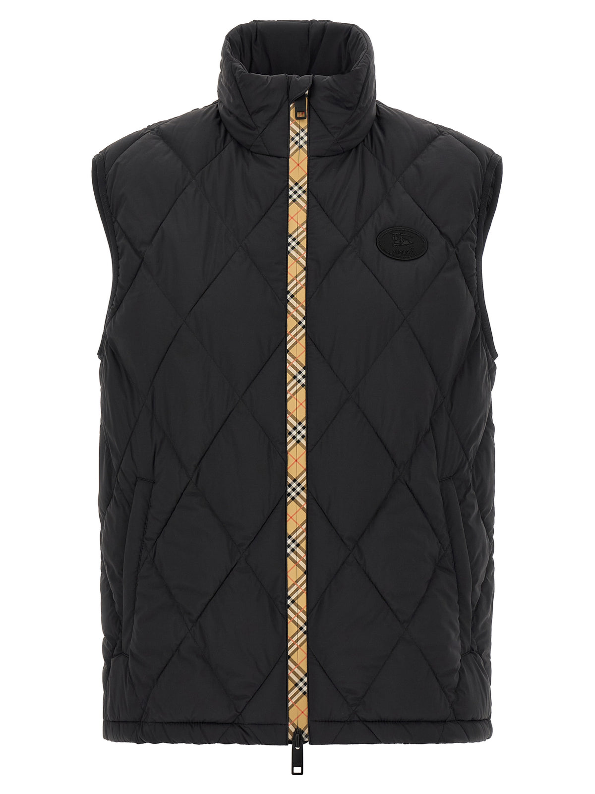 Black Polyamide Sleeveless Jacket