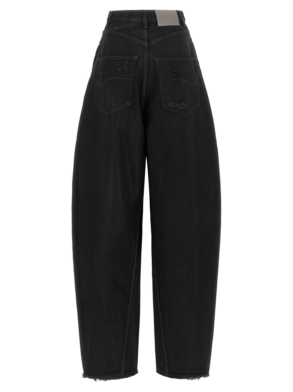 Black Cotton High-Waisted Jean