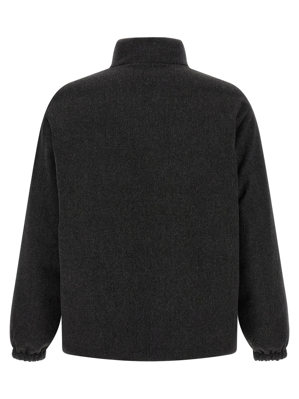 Gray Wool Full-Length Jacket
