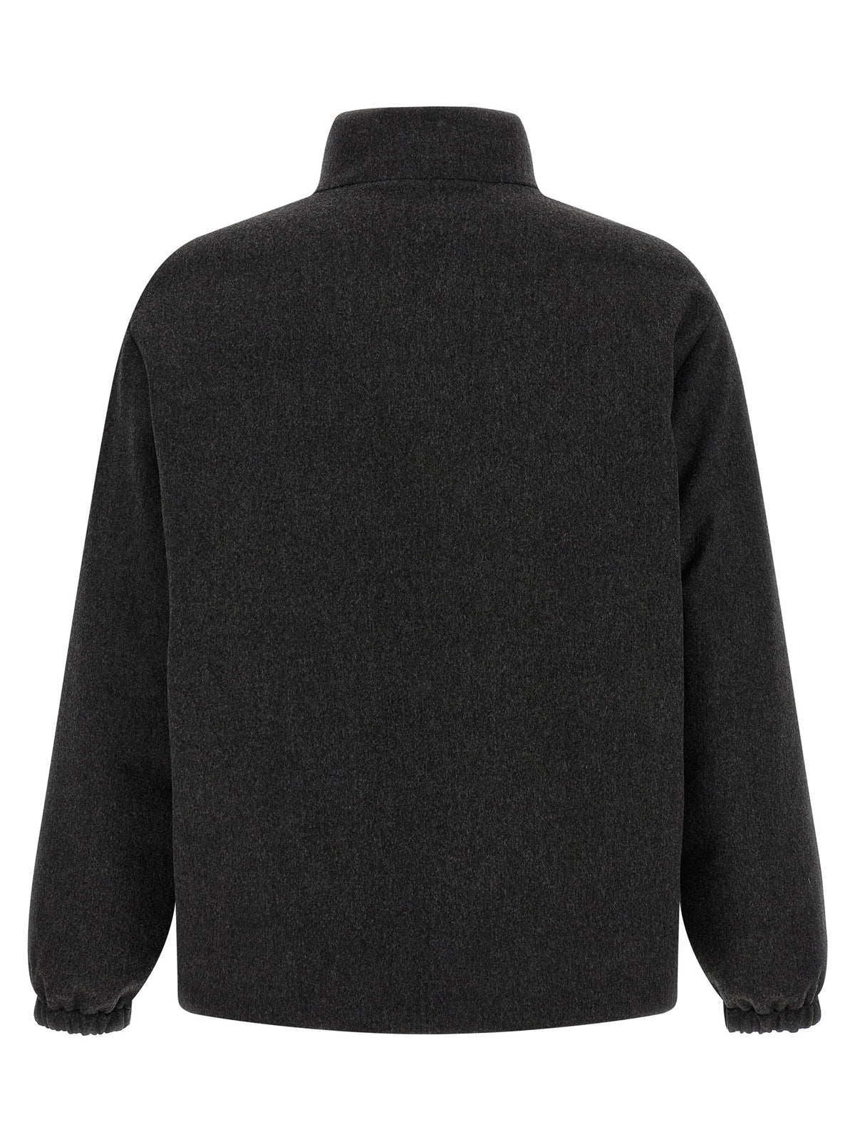 Gray Wool Full-Length Jacket
