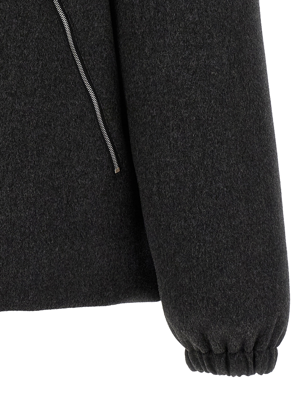 Gray Wool Full-Length Jacket