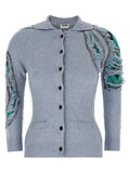 Blue Wool Cardigan