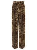 Brown Wool Casual Pants