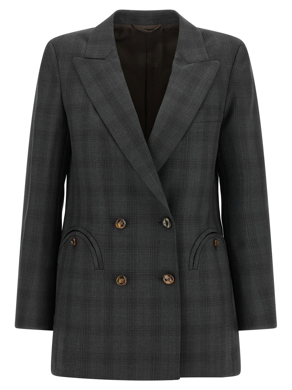 Gray Virgin Wool Blazer