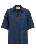Blue Cotton Blouse